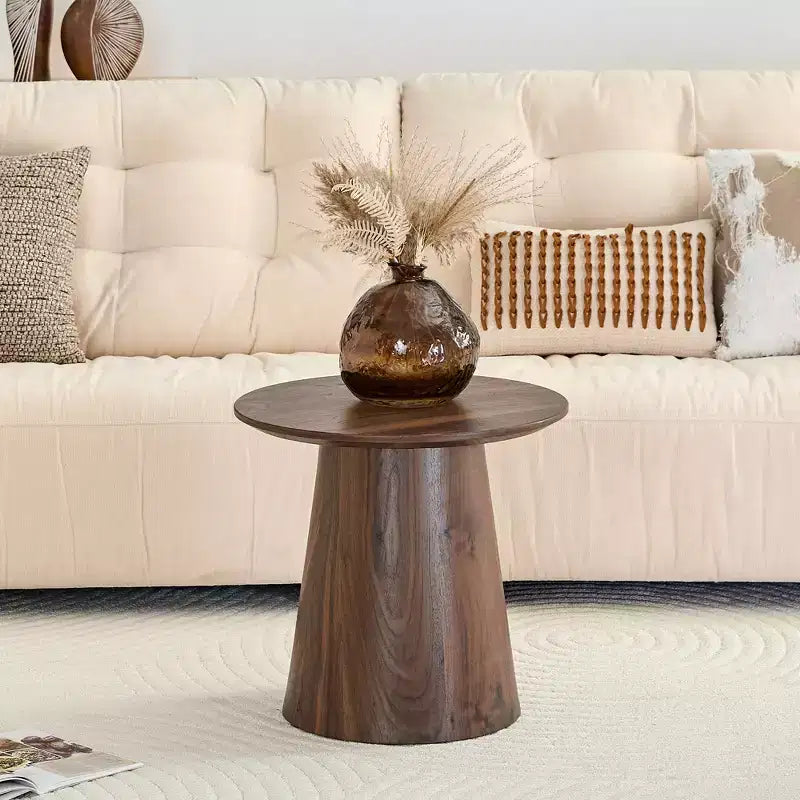 GDFStudio Nives Modern Round Coffee Table