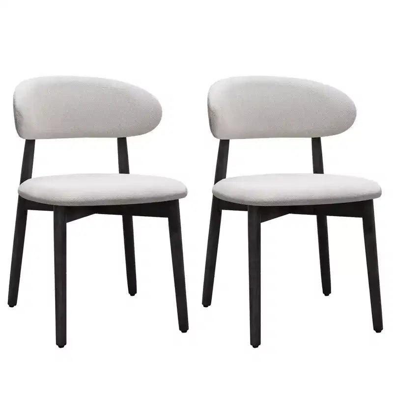GDFStudio Alysa Fabric Upholstered Rubber Wood Dining Chair