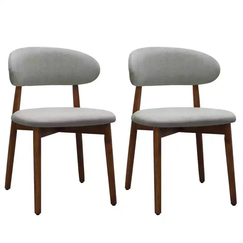 GDFStudio Alysa Fabric Upholstered Rubber Wood Dining Chair