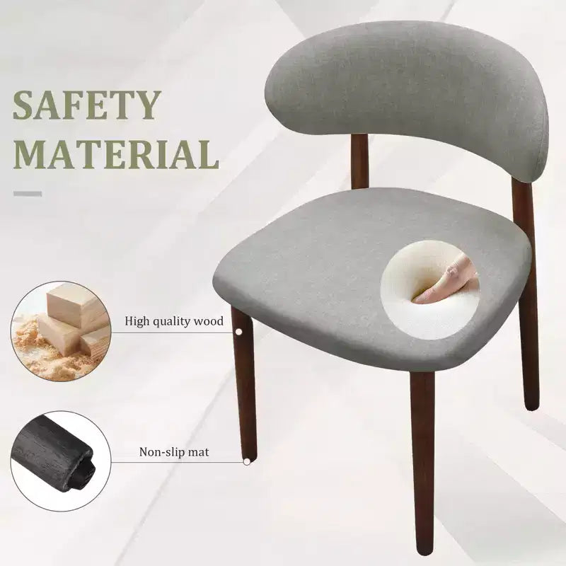 GDFStudio Alysa Fabric Upholstered Rubber Wood Dining Chair