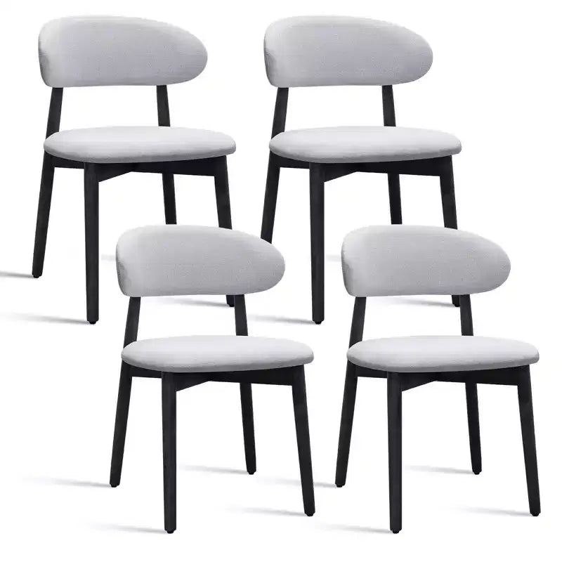 GDFStudio Alysa Fabric Upholstered Rubber Wood Dining Chair