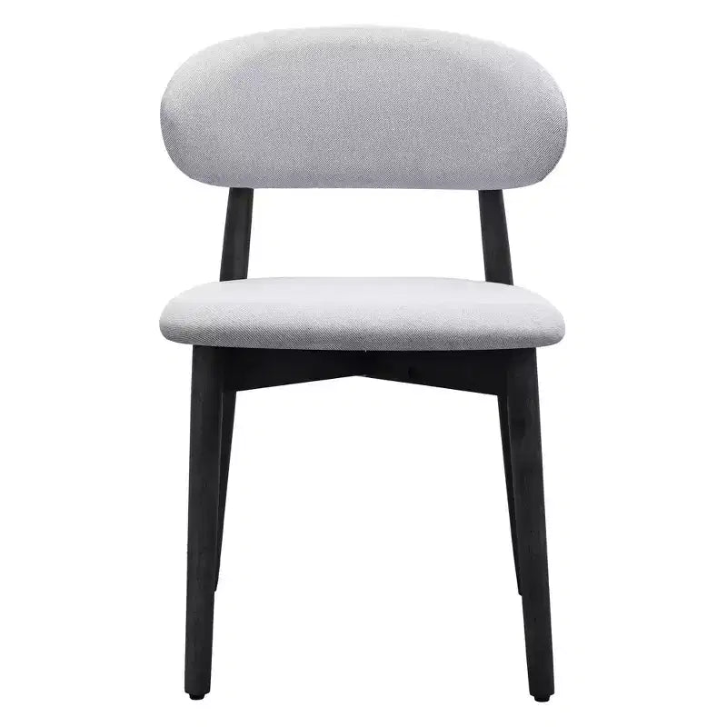 GDFStudio Alysa Fabric Upholstered Rubber Wood Dining Chair