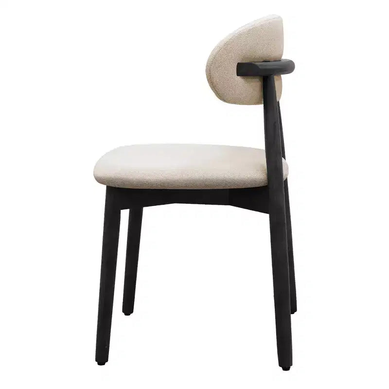GDFStudio Alysa Fabric Upholstered Rubber Wood Dining Chair