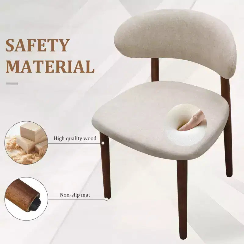 GDFStudio Alysa Fabric Upholstered Rubber Wood Dining Chair
