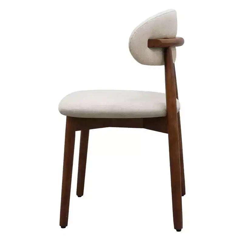 GDFStudio Alysa Fabric Upholstered Rubber Wood Dining Chair