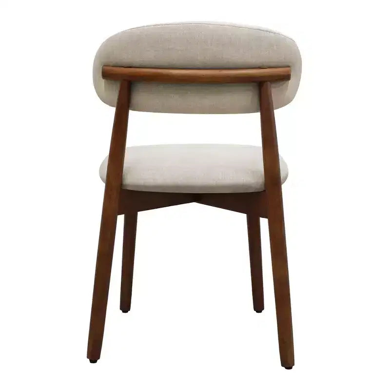 GDFStudio Alysa Fabric Upholstered Rubber Wood Dining Chair