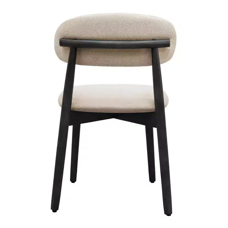 GDFStudio Alysa Fabric Upholstered Rubber Wood Dining Chair