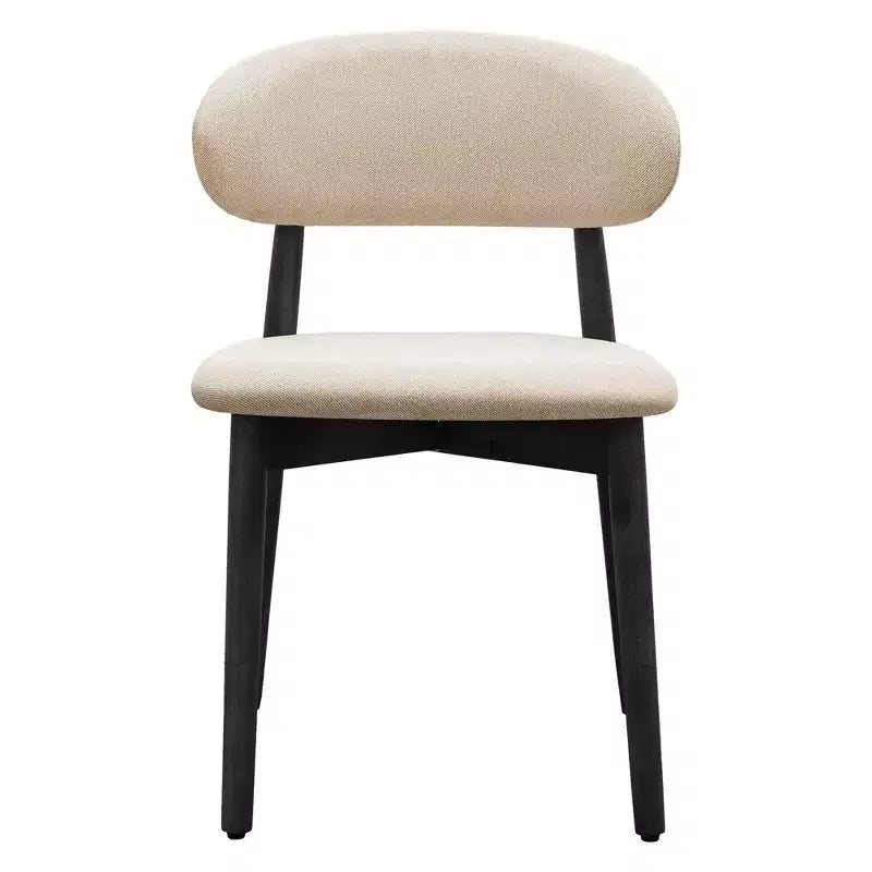 GDFStudio Alysa Fabric Upholstered Rubber Wood Dining Chair
