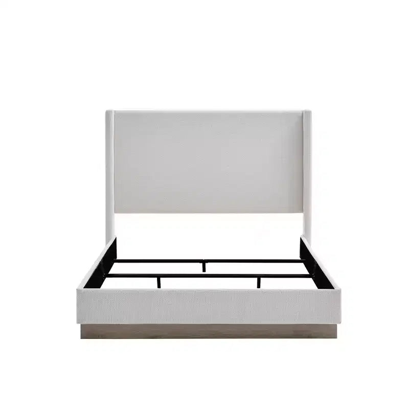 GDFStudio Elegant Upholstered Wingback Bed, Box Spring Request