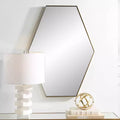 Uttermost Ankara Brushed Brass 25 x 34 Hexagon Wall Mirror