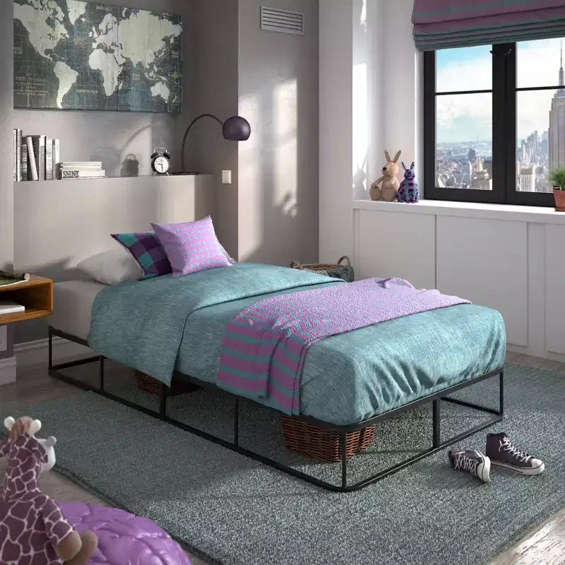 Albany Black Metal Platform Bed Frame - iNSPIRE Q