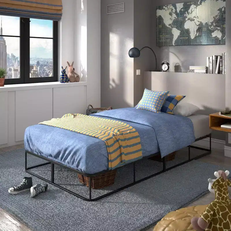 Albany Black Metal Platform Bed Frame - iNSPIRE Q