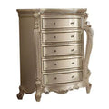 46" Picardy Chest Antique Pearl - Acme Furniture: European Style, 5 Drawers, No Assembly Required