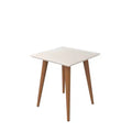 Square Utopia High End Table Off White - Manhattan Comfort: Splayed Legs, Painted MDF, 17.44" x 19.84", 11 lb Capacity