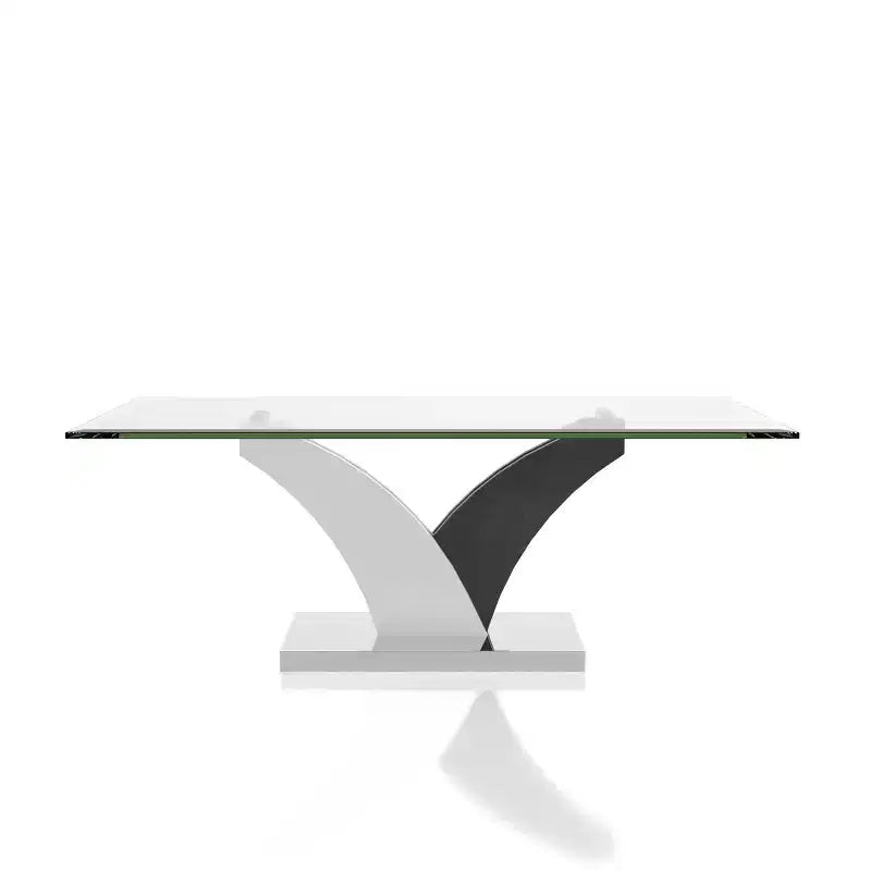 Niessa Contemporary Coffee Table White/Dark Gray/Chrome - HOMES: Inside + Out
