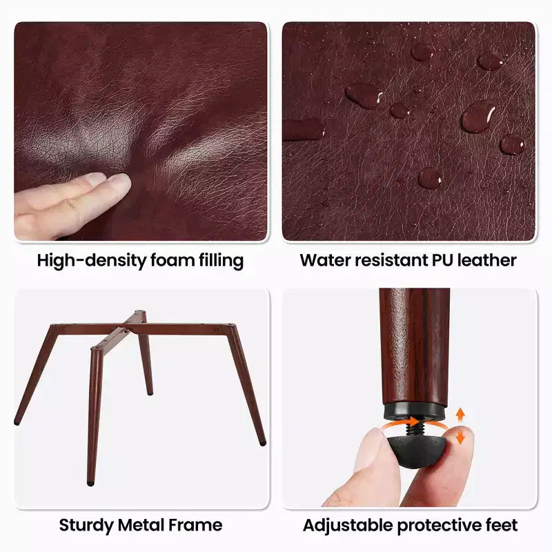 Yaheetech Leather Wingback Accent Chair Armchair for Living Room
