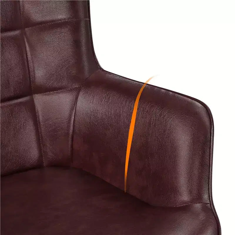 Yaheetech Leather Wingback Accent Chair Armchair for Living Room