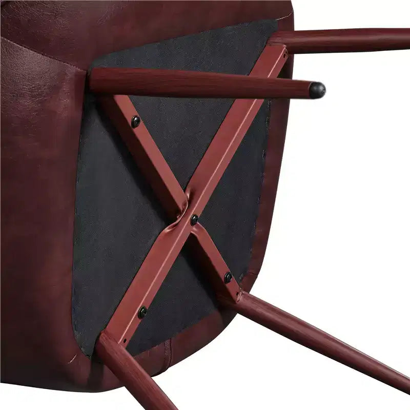 Yaheetech Leather Wingback Accent Chair Armchair for Living Room