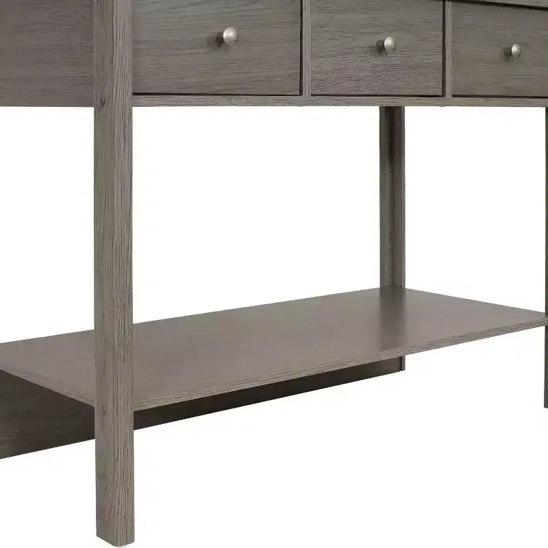 Sunnydaze MDF Indoor Entryway Console Table with 3 Drawers - 30 H - Thunder Gray