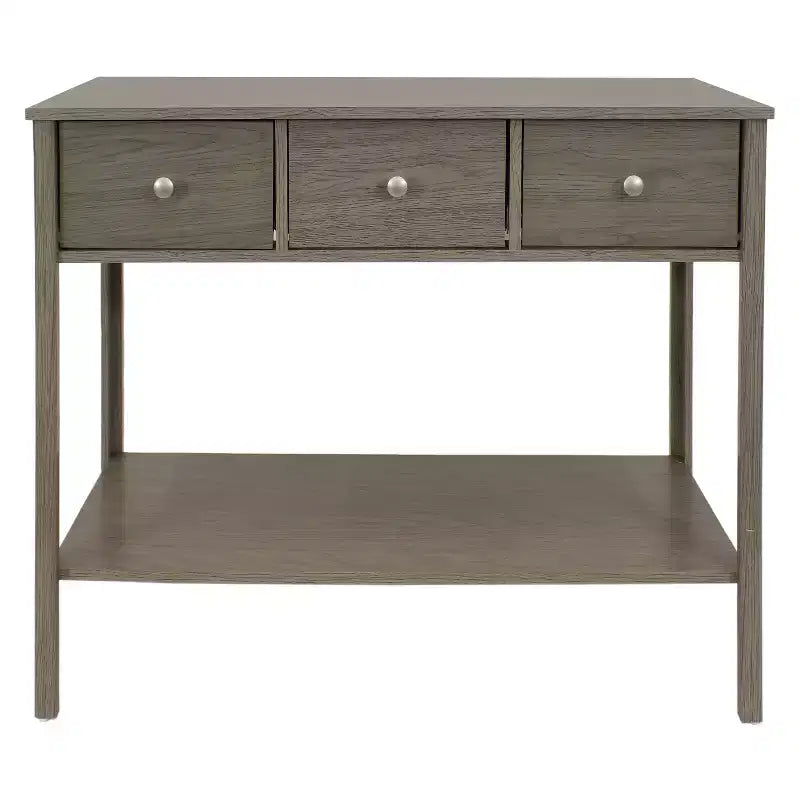 Sunnydaze MDF Indoor Entryway Console Table with 3 Drawers - 30 H - Thunder Gray