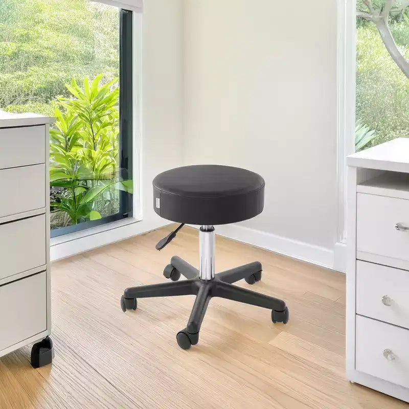 Saloniture Rolling Hydraulic Salon Stool - Adjustable Swivel Chair for Spa or Medical Office