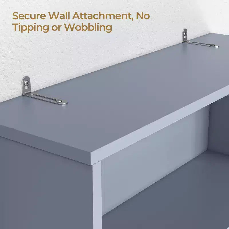 Yaheetech Free Standing Over the Toilet Storage with Doors and Open Shelves