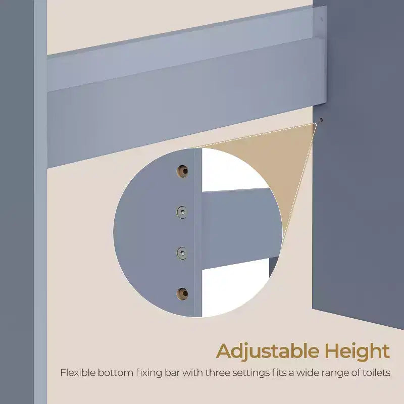 Yaheetech Free Standing Over the Toilet Storage with Doors and Open Shelves