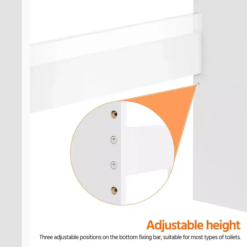 Yaheetech Free Standing Over the Toilet Storage with Doors and Open Shelves