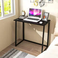 Costway Folding Computer Desk No Assembly Study Writing Table for Small Spaces Walnut/Black/Brown/White/Natural